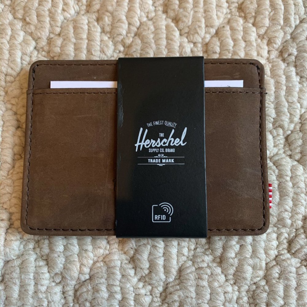 Herschel brown leather wallet